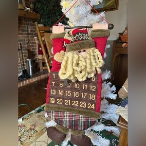 Large 30” Festive Santa Advent Calendar NWT